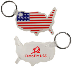 Promotional Key Chains: USA Keychain with Flag